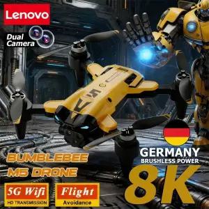 드론 레노버 M5 8K 프로페셔널 HD 트리플 카메라 브러시리스 모터 위치 접이식 쿼드콥터 RC
