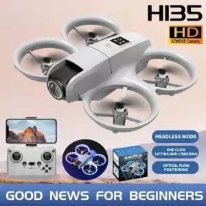 드론 H135 미니 WIFI FPV 호버 전문가용 4K 카메라 포켓 컬러풀 조명 RC 비행기 접이식 쿼드콥터