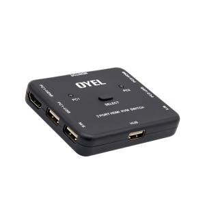 4K HDMI KVM스위치 USB 2포트 컴퓨터 본체2대 제어 모니터 PC공유기 선택기 2:1 셀렉터 프린터 메모리연결