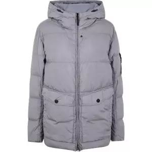 (당일) 25FW 스톤 아일랜드 크링클랩스 NY 리사이클 나일론 라이트 그레이 패딩 자켓 K2S1 54100011 S0A23