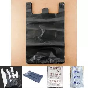 (100p) 비닐봉투(검정-4호)/검은/마트/손잡이/비닐/포장/분리수거/미니/재활용/봉지/사무실/가정/다용도