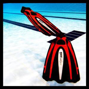 바다수영 오리발 브랜드 강습 핀대회필수 역대급아반티엑셀 롱핀오리발RED 고급 상급 연수반