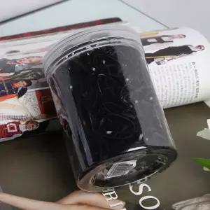 니니마켓 대량 고무줄 머리끈 700P세트 블랙 . 짱짱한 사은품용
