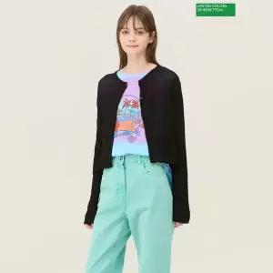 [베네통] 백 리본 자수 가디건 BAKC55531_P419919127
