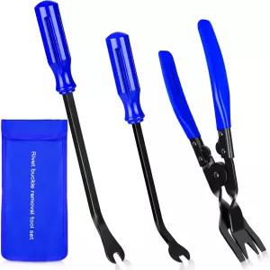 Zecirl 3 PCS 클립 제거 도구 플라이어 패스너 리무버 자동차 도어 패널용 차량 트림 리벳 프라이 실내