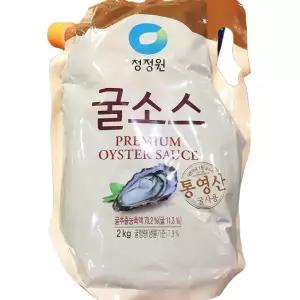 굴소스(대상 파우치팩 2KG) 업소용 오이스터 소스 청정원 중식 굴양념