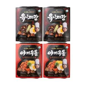 [T쇼페] 유야호 중화면 콤보세트 (유니짜장 2팩+야끼우동 2팩)