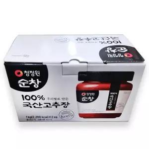 코스트코 청정원 순창 100% 우리쌀로 만든 국산 고추장 1kg x 2 비빕밥