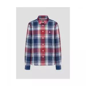 브랜드정품 빈폴 BEANPOLE LADIES 레드 마드라스 체크 슬림숏 셔츠 (BF6564C116) 184268