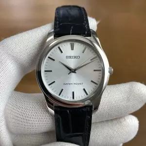 세이코 스피릿 클래식 남성 손목시계 워치 SCXP031 실버 35mm 블랙 스트랩