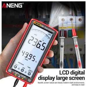 ANENG 681 충전식 디지털 전문 멀티미터 비접촉 전압 테스터 AC/DC 측정기 LCD 화면 전류