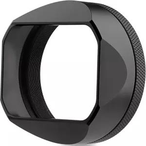 후지필름 후지 X100VI 카메라 액세서리용 사각 메탈 렌즈 후드 블랙 49mm UV 필터 어댑터 링 Haoge LH-X54B