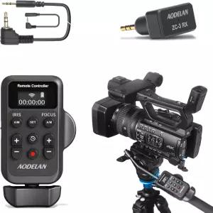 AODELAN 리모컨 캠코더 무선 줌 컨트롤러 LANC 또는 소니 및 캐논용 2.5mm 잭 포함 Zoom Focus IRIS 녹화