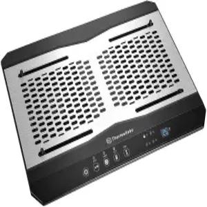 Thermaltake 대용량 TM 알루미늄 패널 듀얼 120mm 팬 조절 가능 온도 센서 10 -17 노트북 냉각 패드