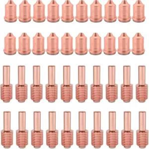 KEMAO 20Pcs 220671 노즐 220669 전극 팁 PMX45 T45 M/V 토치 플라즈마 절단 기계화 소모품에 적합