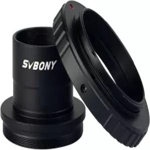 SVBONY 망원경 사진 어댑터 T 및 T2 링 니콘 카메라 호환되는 1.25인치 액세서리