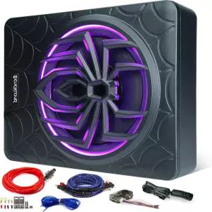 10인치 1000W 슬림 언더시트 전동차 서브우퍼 밀폐형 증폭기 패키지 앰프 콤보에 내장된 카/트럭 오디오