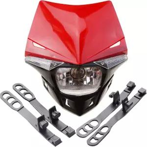 슈퍼모토 ATV 레이서 더트 핏 바이크 레드를 위한 GOOFIT H4 12V 35W 유니버설 모터사이클 헤드라이트 전구