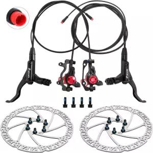 Z00M HB875E 전기 자전거 유압 브레이크 세트 160mm 로터가 장착된 파워 오프 산악 로드 바이크용 미네랄