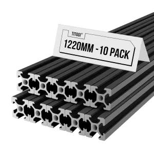 10PCS 48인치 1220mm T 슬롯 2020 3D 프린터 및 CNC DIY용 알루미늄 압출 프로파일 고강도 유럽 표준 선형