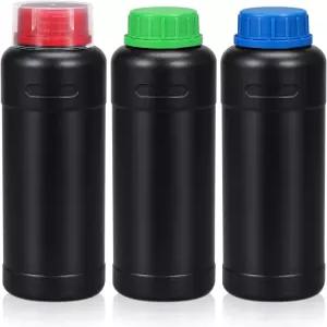 ASEVAT 16.9온스/500ml HDPE 암실 화학 저장 병 사진 플라스틱 용기 필름 현상 처리 장비 실험실용 빈 액체