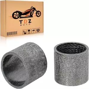 TDZ MOTO 2pcs 배기 파이프 머플러 개스킷 슬립 온 헤더 할리 스포츠터 XL 883 1200 소프트테일 팻 보이