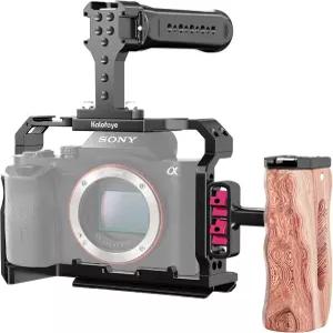 소니 A7 M3 / ARIII A7III A7SII A7RII용 칼로페이 알루미늄 합금 카메라 케이지 키트 교체 및 상단 손잡이