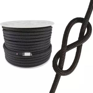 UIAA 정적 등반 로프 11mm 45M 150FT 나일론 커맨틀 랩핑 생존 구조 코드 암벽 운반용