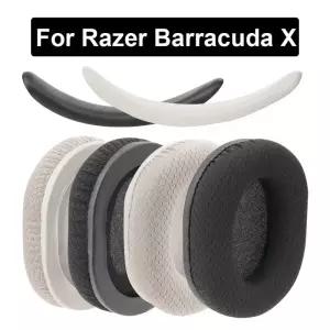 헤드셋스펀지 이어폼 Razer BarracudaX 헤드폰 교체용 헤드셋 이어 패드 PU 가죽 스폰지 폼용 Barracuda X