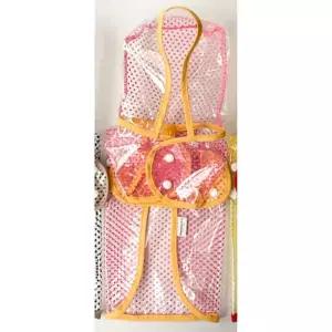 강아지 투명 도트 후드 우비 핑크 2XL 1P 레인코트 강아지모자우비