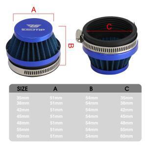 ZSDTRP 범용 기화기 에어 필터 클리너 KEIHI KOSO MIKUNI OKO 기화기 용 48mm 55mm 60mm 오토바이 스쿠터