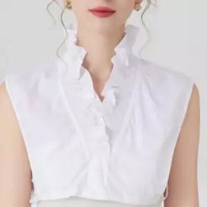 셔츠 블라우스 프릴 페이크 카라 레이어드 넥케이프