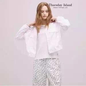 Thursday Island 라운드넥 스트링 집업 점퍼T244MJP236W