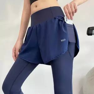 휴대폰 포켓 Y존 커버 반바지 일체형 레깅스 운동복 요가 헬스