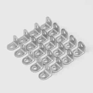 선반고정 기억 스텐꺽쇠 코너 ㄱ자꺽쇠 코너고정 브라켓 기억철 20개 20x16X20mm