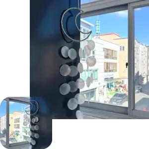 자개썬캐쳐 초승달 모빌 화이트 방꾸미기 썬캐처