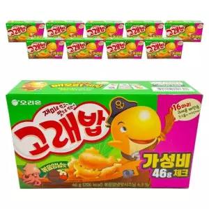 [하프클럽/셀럽하우스]오리온 고래밥 볶음양념맛 46g 10개 어린이 간식 과자 탕비실