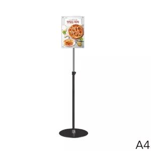 A4BK 행사 포스터스탠드 스탠드 자석부착식 P 전시회 A4 원형 포스터 블랙 POP