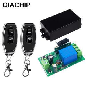 QIACHIP 433Mhz 무선 원격제어 스위치 AC 110V 220V 1CH 릴레이 수신기 차고 문 조명 모터 DIY 용 RF 송신