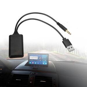 범용 자동차 5V 블루투스 모듈 어댑터 라디오 스테레오 3.5mM 무선 AUX-IN 잭 USB Aux 케이블 V1I4