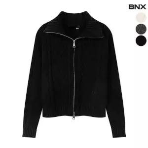 BNX 여성 투웨이 하이넥 집업 가디건