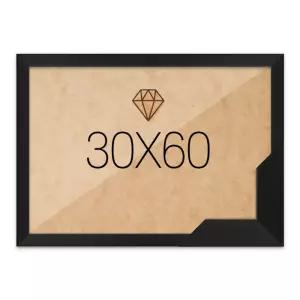 보석십자수액자 30x60 고급형 슬림 우드 블랙