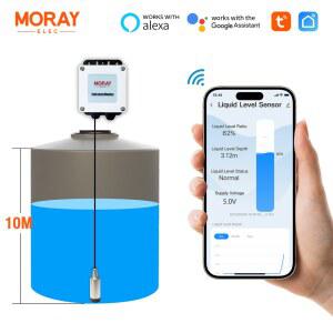 Moray Elec ME202W 10M 공장 가격 Tuya App 고정밀 잠수정 센서 지능형 물 탱크 레벨 센서 미터