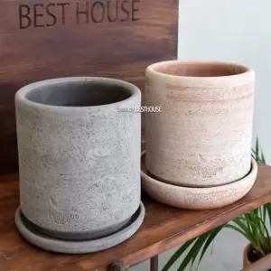 토분 20x17cm 받침셋트 수제화분 다육식물화분