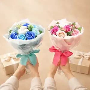 비누꽃 코튼로즈 꽃다발 로즈데이 성년의날 생일 선물