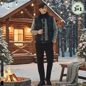 [하프클럽/이삐다]4종세트 에버라스트 겨울 남성 기모 골지바지 코듀로이