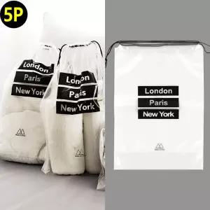 5P 여행용파우치 투명 트래블 파우치 캐리어정리가방