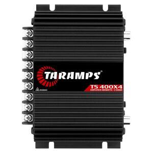 타램프 TS 400X4 블랙 2옴 400W RMS 4채널 카 오디오 앰프 | 하이 레벨 및 RCA 입력 브리지 채널 내장 크로스오버와 컴팩트한 클래스 D 설계로 유연한 설치가 가능합니다.