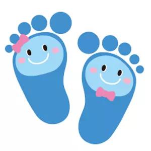 필수템 미끄럼방지 발바닥 스티커 (5매입) (파랑) 축광테이프