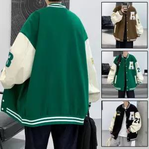 SIS-186 헤리티지야구점퍼단체복 빈티지 데일리 오버핏 숏점퍼 바람막이 항공 과잠바